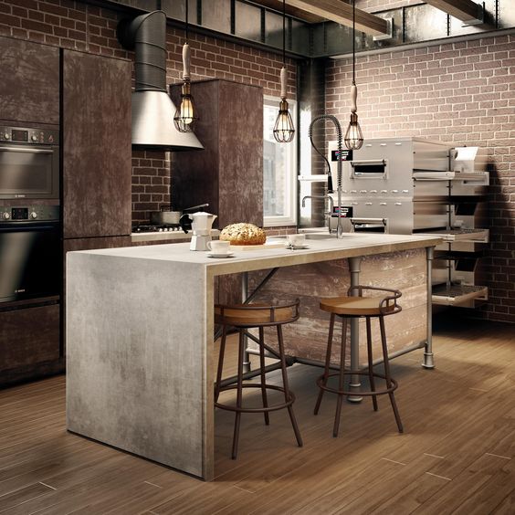 cocinas de concreto modernas