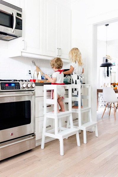 Cocina con protección para niños