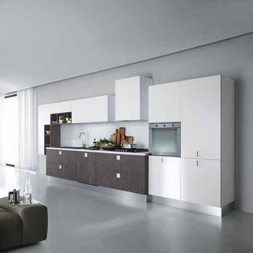 Linear kitchens with optimized spaces