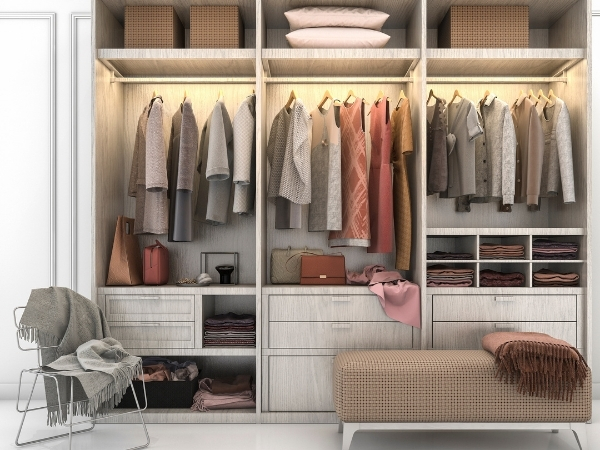 Ideas para armarios y vestidores, Diseños de armarios y vestidores con armarios  abiertos, - Febrero 2024
