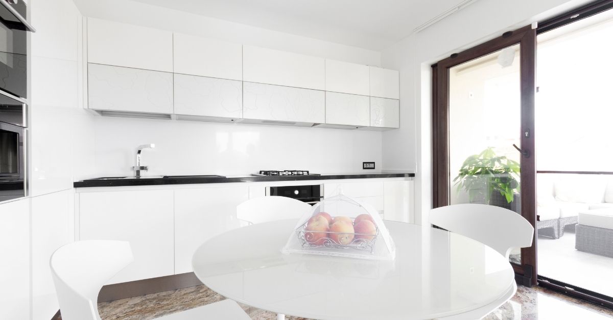 Small kitchen in pure white