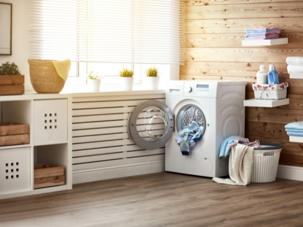Rustic style laundry