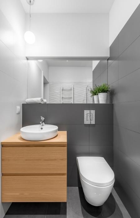 Small gray bathroom