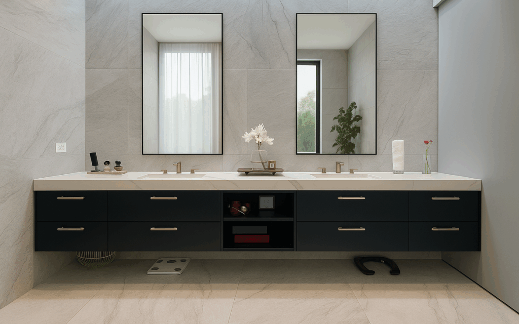 Combinaciones de colores para baños modernos